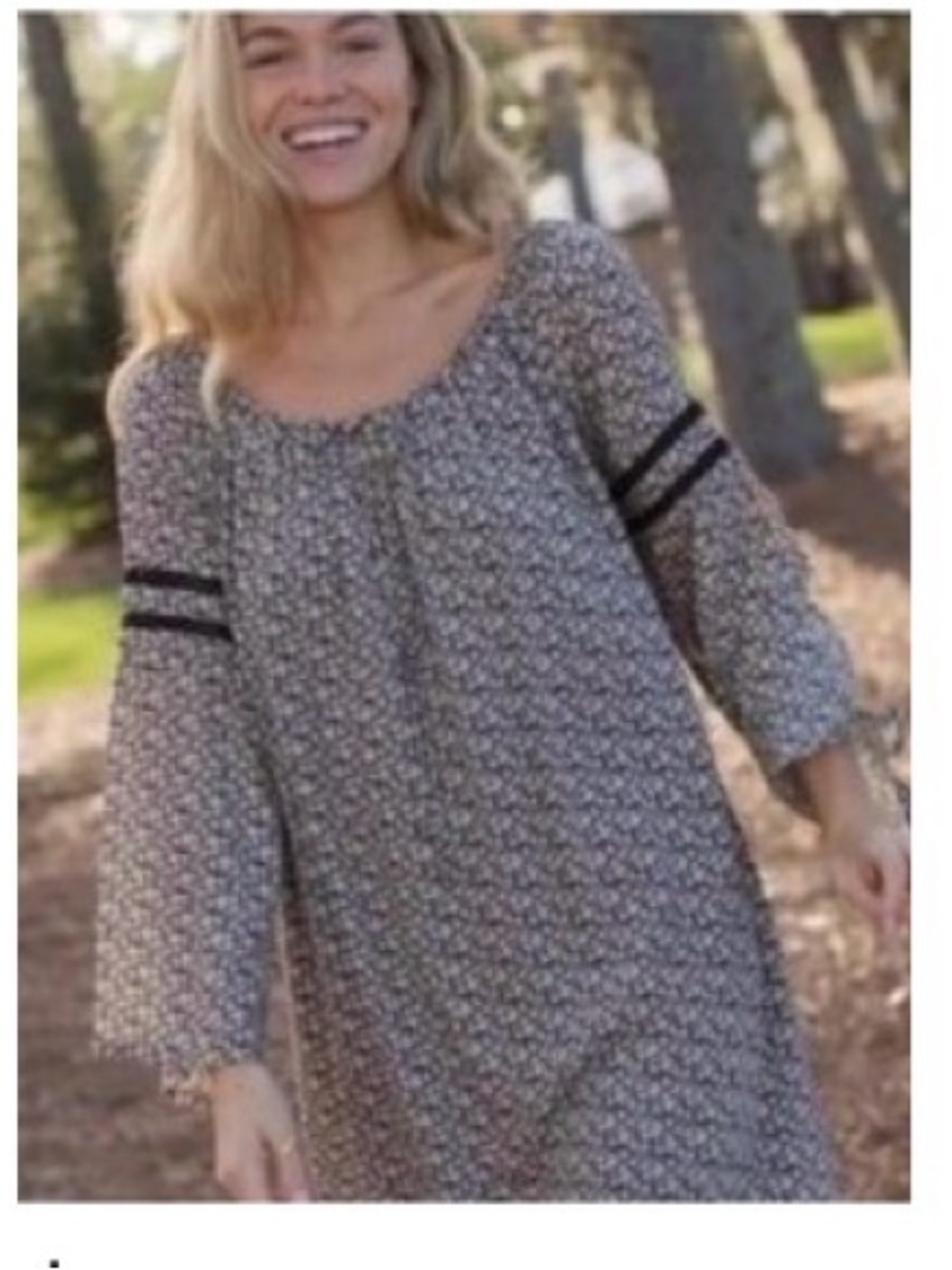 Natural Life Ainsley peasant floral boho cottagecore tie chest mini dress Small